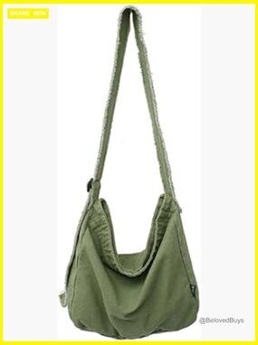 Large Canvas Hobo Bag Crossbody Shoulder Bag Tote Purse
